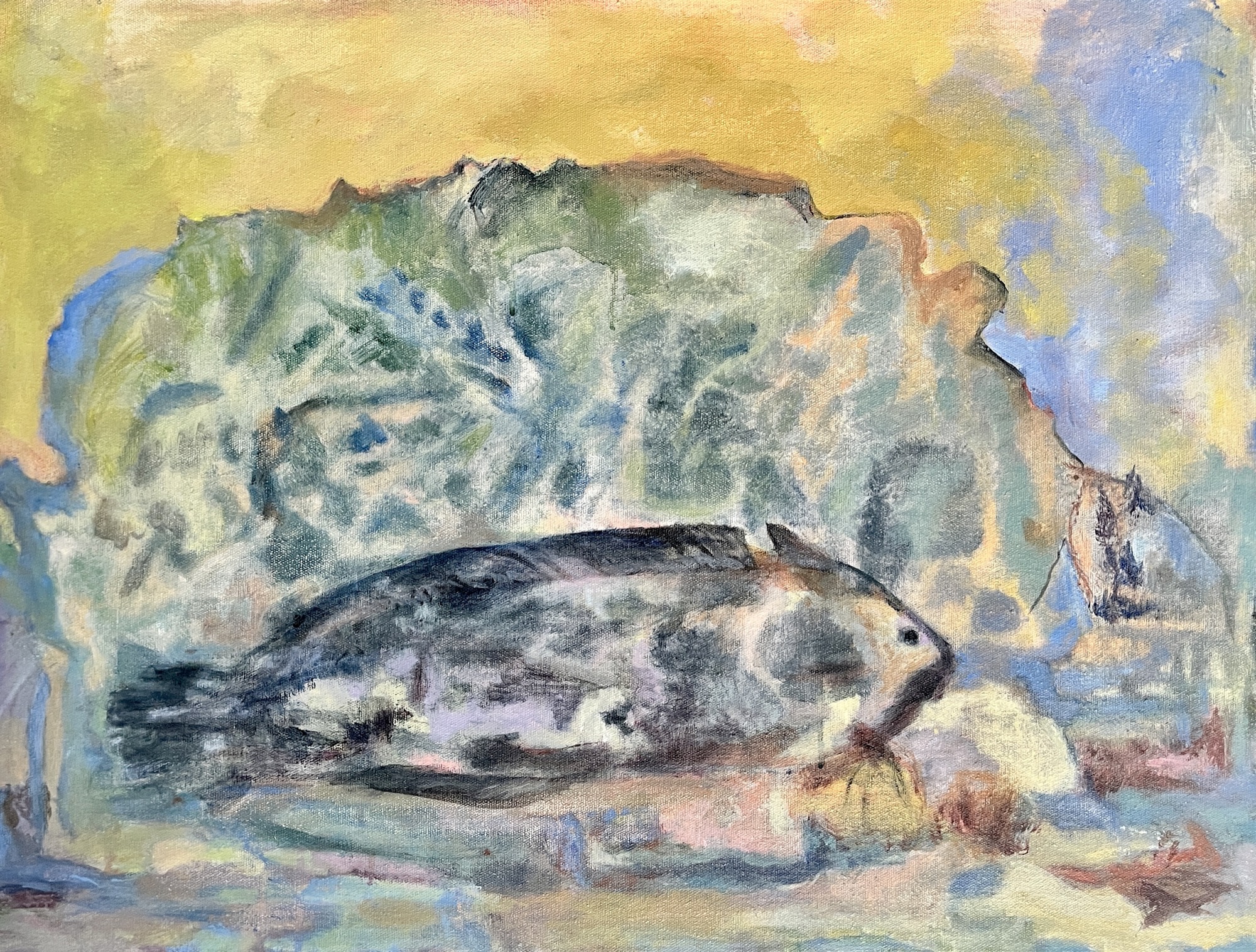 underwater #12, Acrylic, 60 × 80 cm, by chuchu