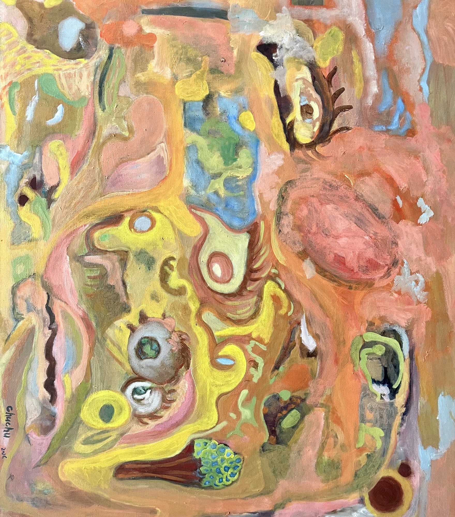 underwater #17, Oil, 70 × 80 cm, by chuchu