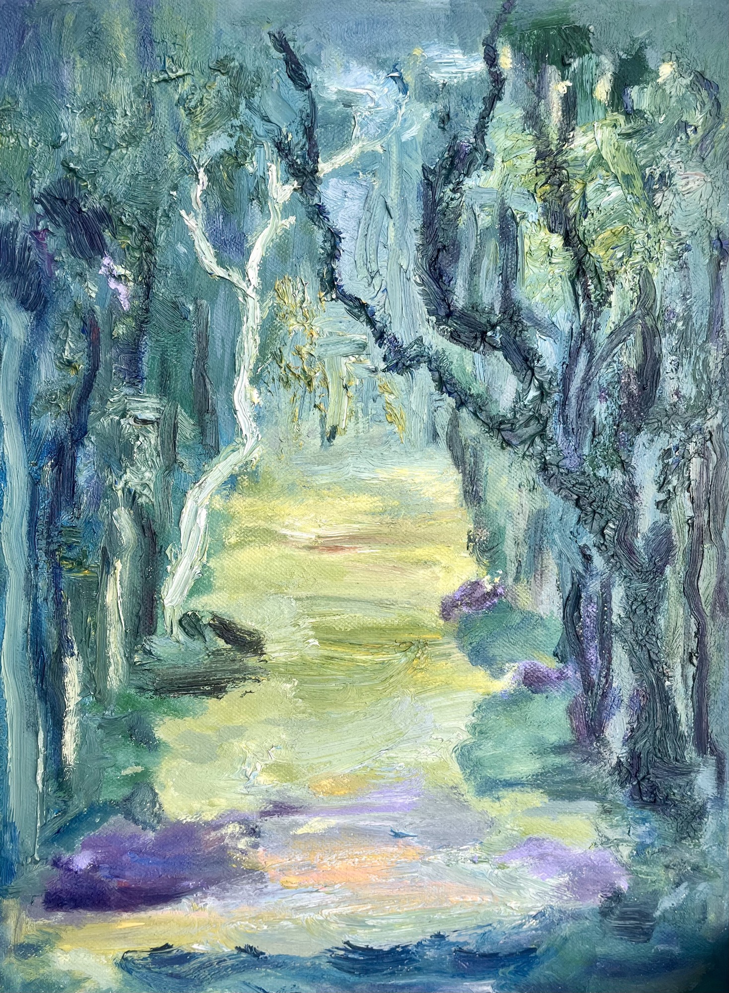 trees #16, Oil, 30 × 40 cm, by chuchu