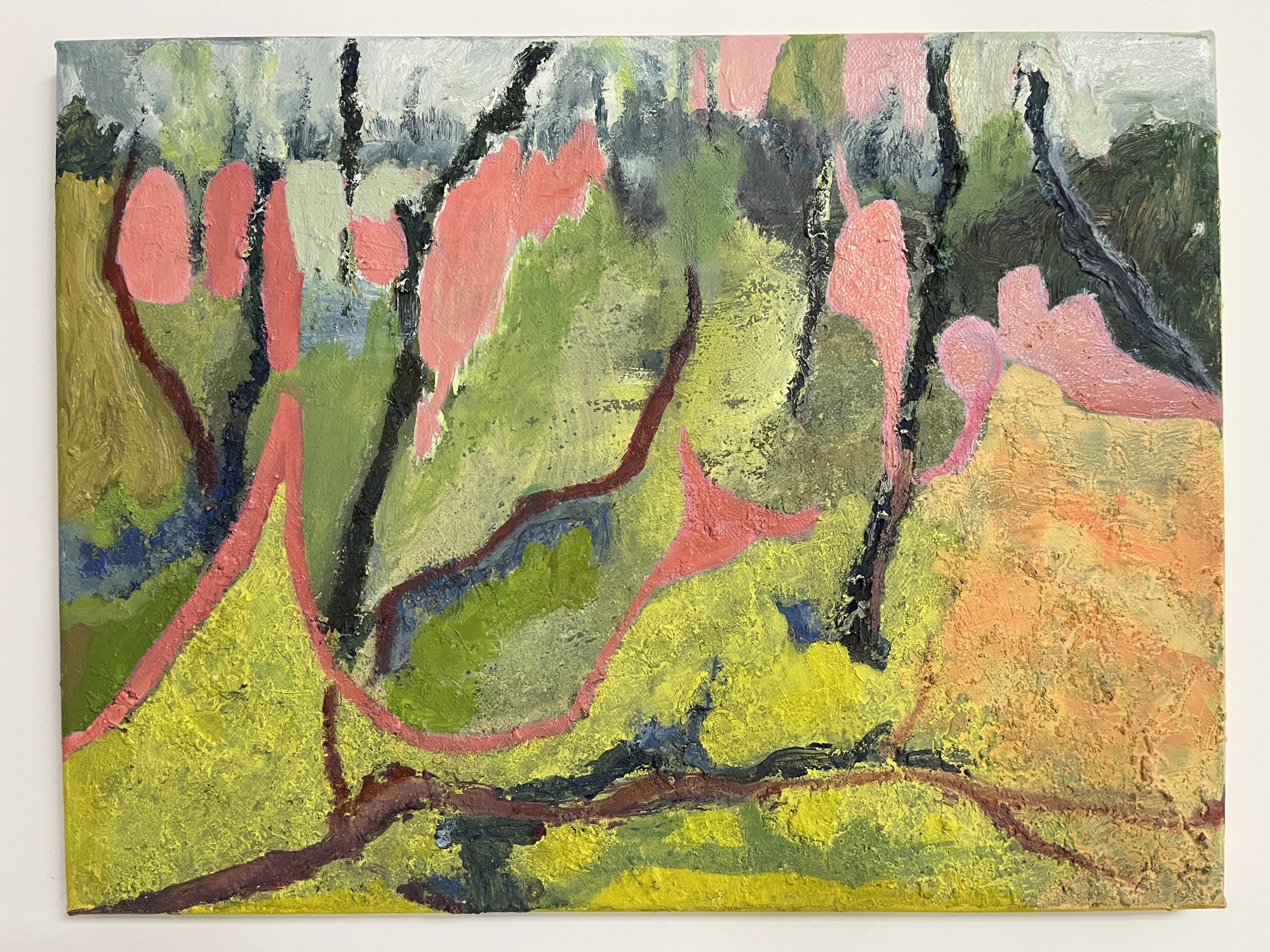 trees #4, Oil, 30 × 40 cm, by chuchu